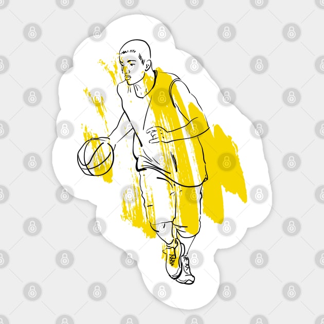 Basketball Player #6 Sticker by Olga Berlet